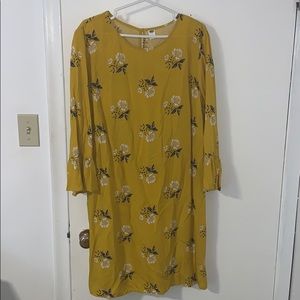 Yellow Long Sleeve Dress